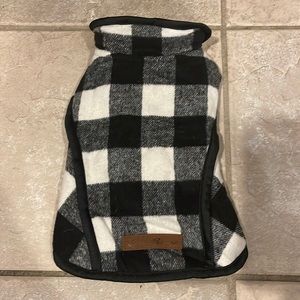 Eddie Bauer, Dog Coat, black and white checkered, size small